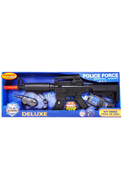 Salamandra Set Politie cu Pusca, Statie, Casti si Legitimatie