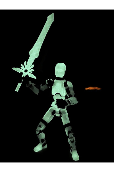 Dummy Karanlıkta Parlayan 13 - Tüm Eklemleri Hareketli Aksiyon Figürü Kılıçlar