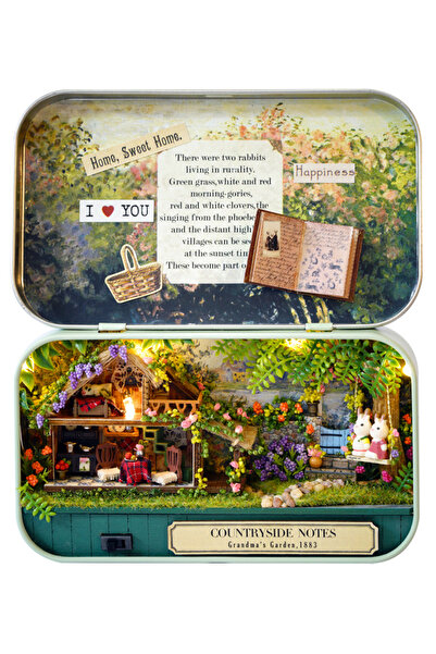 Choice Q-4004 صندوق مسرح خشبي DIY بيوت الدمى صندوق مصغر بيوت الدمى اللطيفة ثل...