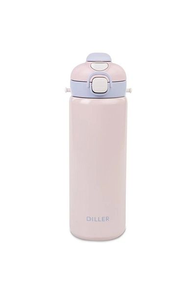 DILLER Vagonli̇fe Languages Stainless Steel Use With/Without Straw Flask/Thermos 9073 700ml Pink