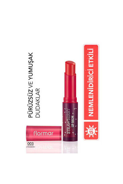 Flormar Lip Balm Meyve Kokulu ve Renklendirici Dudak Nemlendiricisi Çilek