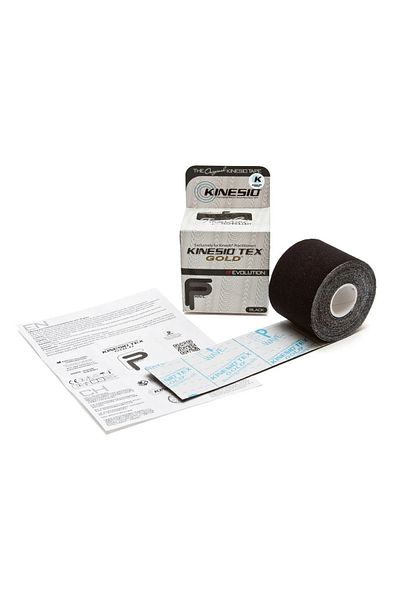 KINESIO TEX حزام الألم الذهبي Kinesiotape Sports Support Band - أسود
