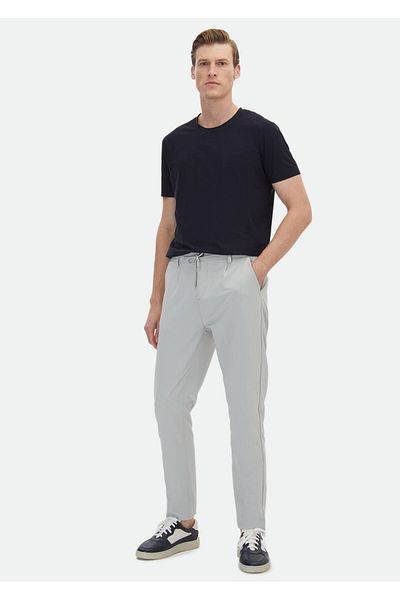 Ramsey Μπλουζάκι Navy Blue Plain Crew Neck
