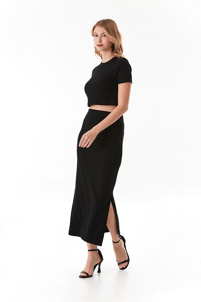 Fulla Moda Set de fuste crop din 2 piese Basic Modal