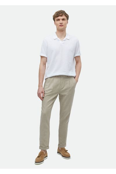 Ramsey Μπλουζάκι Polo Neck White Jacquard 100% βαμβάκι