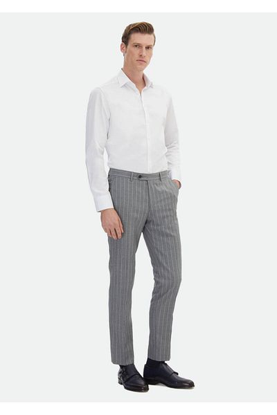 Ramsey Cămașă clasică albă din bumbac slim fit