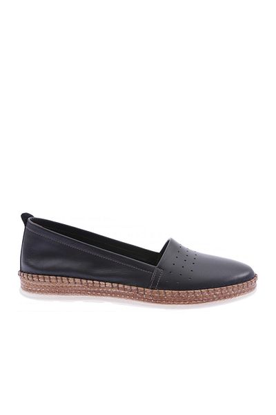 DGN P25-22y Women's Anatomical Leather Shoes - Genuine Leather Black