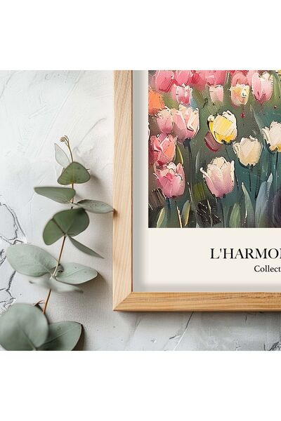 STARYUNA Ahşap çerçeveli 2'li yağlıboya efektli vintage manzara tablo Yuna24