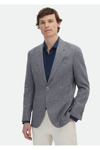 Ramsey Zeroweight Slim Fit Cotton Blend - Μπουφάν με σκούρο γκρι σχέδιο