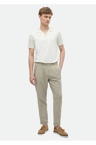 Ramsey 100% Cotton Ecru Plain Cuban Collar T-Shirt