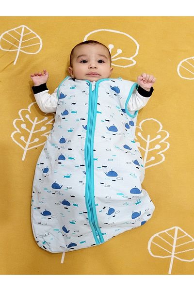 Alpar Tekstil 2.5 Tog Blue Whale Bag Sleeping Bag for Baby Girl-Boy - Outlet Product
