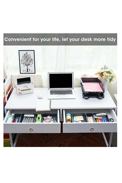 COOYA 16pcs Drawer Finishing Set,Multifunctional Desktop Cosmetic Kitchenware Stationery Separator Drawer