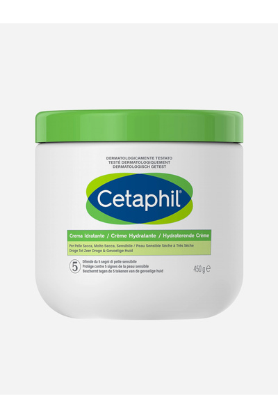 Cetaphil كريم مرطب للوجه والجسم للبشرة الجافة والحساسة والتالفة، 450 جرام