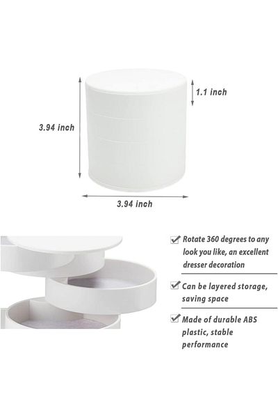 COOYA Make-up organizer box rotating mechacose jewelry storage 4 layers round multilayer