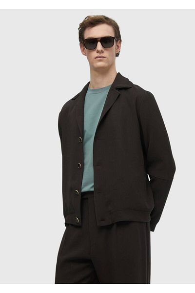 Ramsey Dark Brown Straight Casual Fit Wool Blended Suit