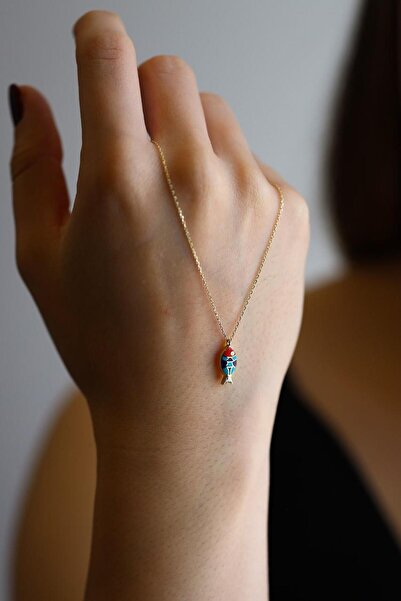 SEMİZ KUYUMCULUK Mineli Balık Altın Kolye