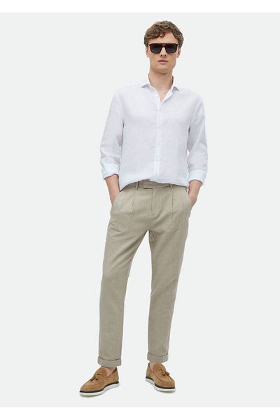 Ramsey Cămașă albă, uni, cu croiala obișnuită, țesută casual 100% in_copy(1)