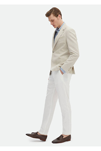 Ramsey Μπουφάν με μπεζ ρίγες Zeroweight Slim Fit Cotton Blend