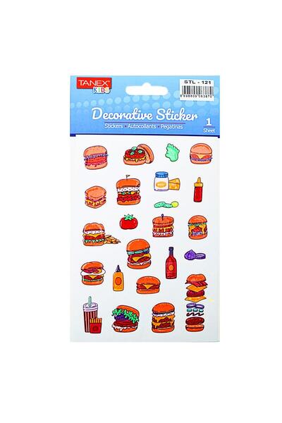 Tanex Kids Sticker Hamburger 23 Parça (STL-121)