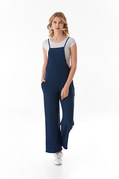 Fulla Moda Crepe Fabric Rope Strap Jumpsuit