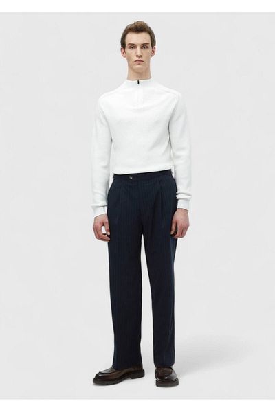Ramsey Παντελόνι Casual με ρίγες Navy Blue