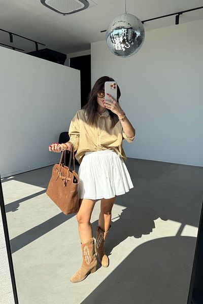 Özge Özgenç Flounced mini skirt