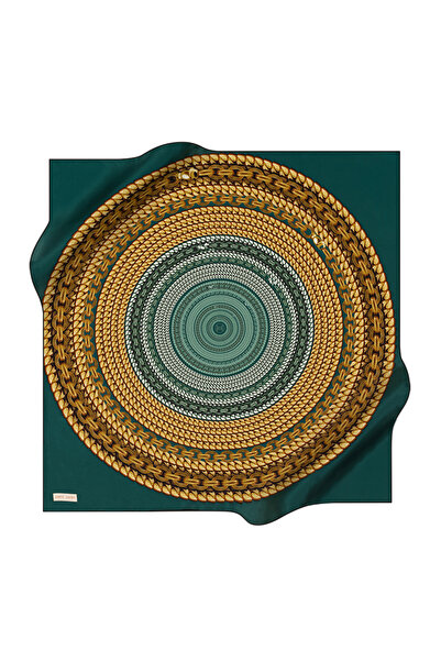 Pierre Cardin Eșarfă din satin creponat Pierre Cardin 90X90 cu model de lanț