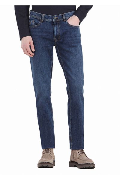 Ramsey Τζιν παντελόνι Navy Blue Regular Fit - 100% βαμβάκι