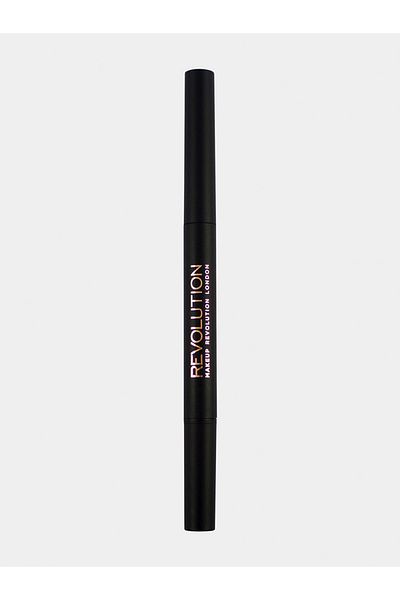 Revolution Duo Brow Definer Pencil, Dark Brown