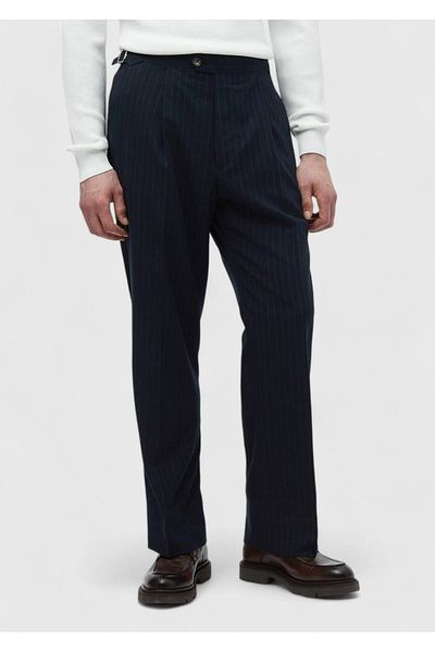 Ramsey Παντελόνι Casual με ρίγες Navy Blue