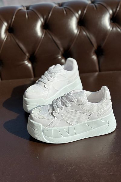GOFFSHOES Pantofi sport Gustov cu talpă groasă de damă - alb