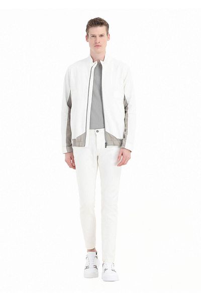 Ramsey White Woven Coat