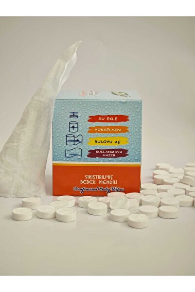 Mendilo Bisula 2'li Sıkıştırılmış Tablet Mendil 250*2