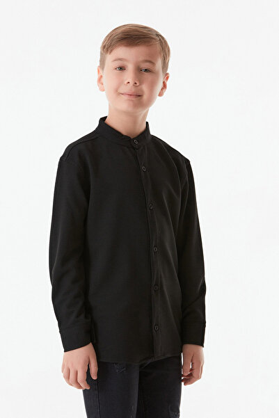 Fulla Moda Basic Judge Collar Boy's Shirt