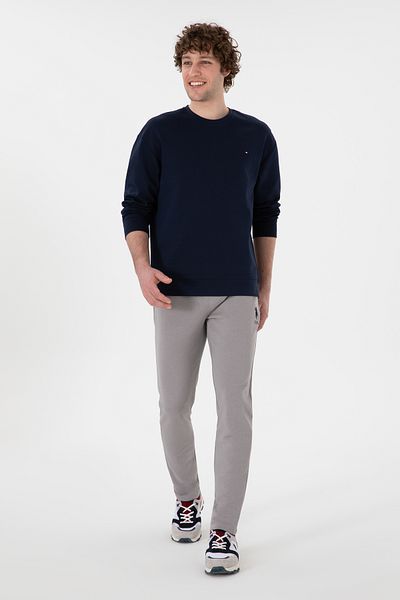 U.S. Polo Assn. Ανδρικό ίσιο γκρι φούτερ με λεπτή εφαρμογή 50298020 -VR080