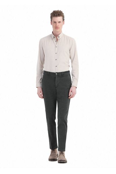 Ramsey Παντελόνι Khaki Slim Fit Denim Cotton Blend