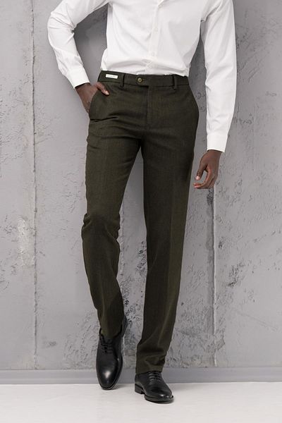 Ecer Regular Fit Straight Thick Winter Gabardine Trousers with Side Pockets