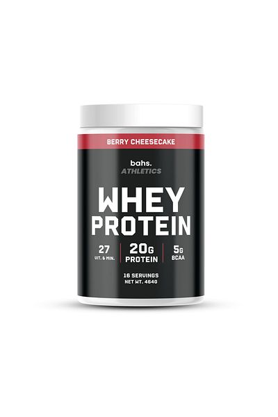 bahs. Whey Protein Powder - Berry Cheesecake - 16 Servings - 464Gr