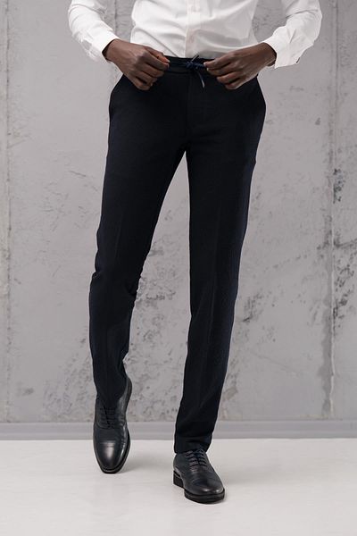 Ecer Regular Fit Winter Seersucker Trousers with Side Pockets