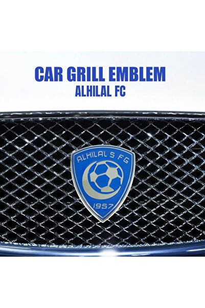 Generic شعار شبكة سيارة نادي الهلال – شارة معدنية فاخرة لتزيين السيارة
