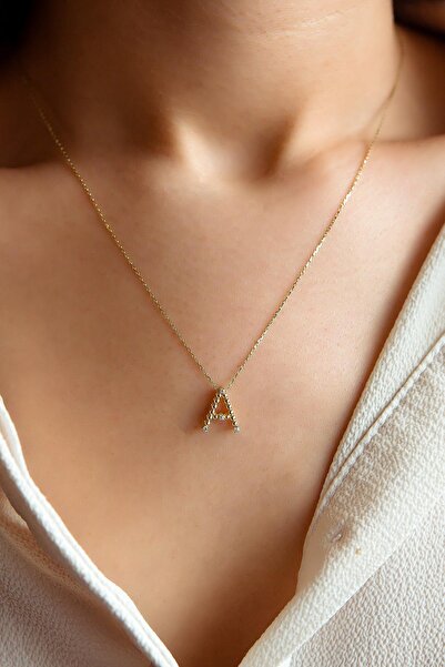 SEMİZ KUYUMCULUK Bombe A Harf Altın Kolye