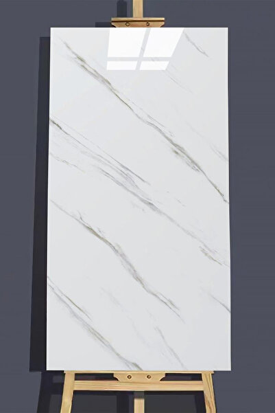 Bien Home 30x60 Cm Beyaz Siyah Mermer Desenli Kendinden Yapışkanlı Seramik Kö...