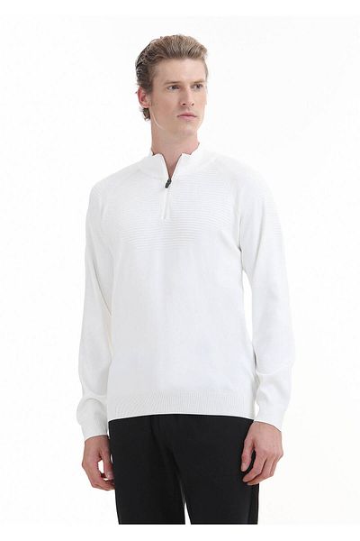 Ramsey Πλεκτά Jacquard Ecru - Μισό ζιβάγκο