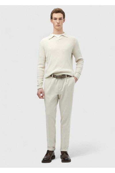 Ramsey Πλεκτό μαλλί Polo Neck με ανάμειξη μασίφ πλεκτό
