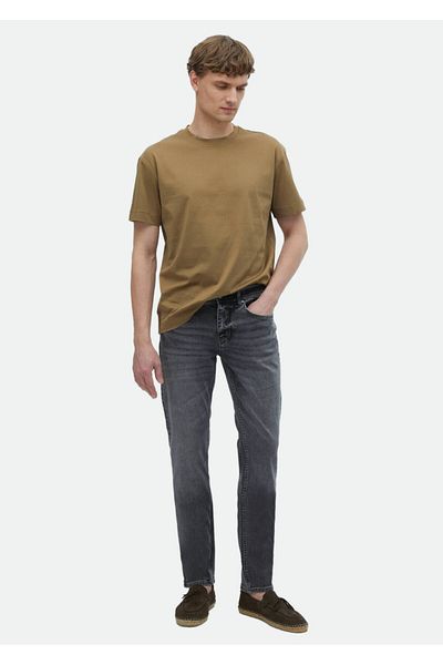 Ramsey Anthracite Slim Fit Denim Cotton Blend Trousers