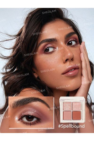 SHEGLAM Cosmic Crystal Eyeshadow Quad, Spellbound