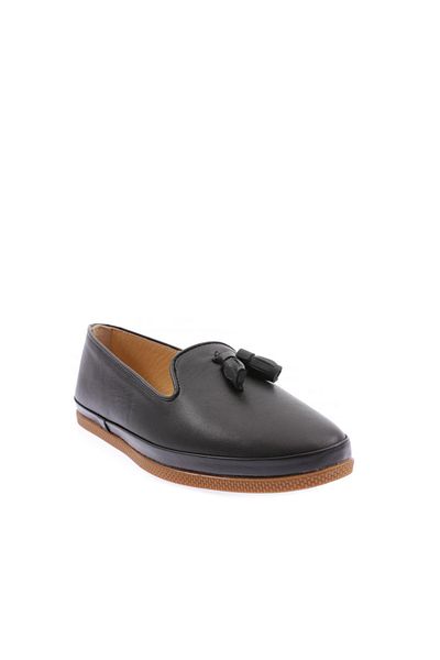 DGN 22008-22y Genuine Leather Black Women's Shoes - Tassel Buckle, Comfort