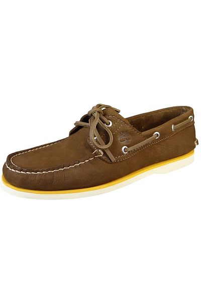 Timberland Herren Segel-/Bootsschuhe Halbschuhe Classic Boat TB0A5X6D968 Braun Dunkelbraunes Leder