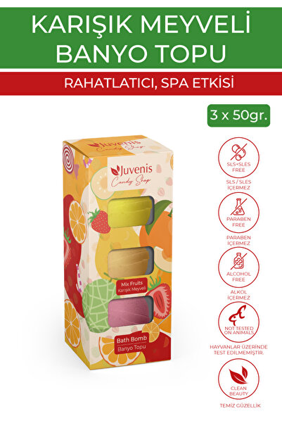 Juvenis Doğal Hindistan Cevizi Buğday Yağı Ve E Vitaminli 3'lü Banyo Topları ...