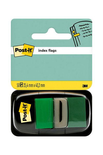 Post-it ® Index 680-3 Ind 1 in x 1.7 in 25,4 mm x 43,2 mm 50/dispenser